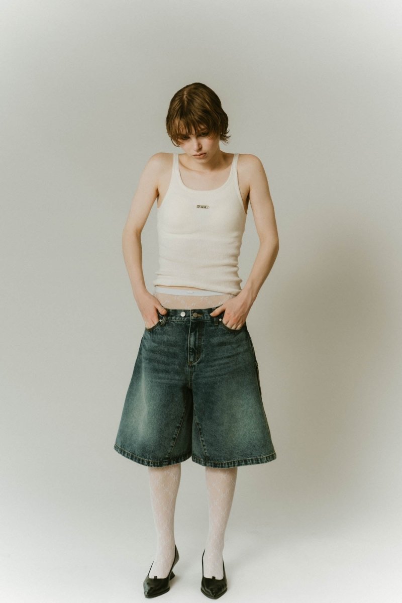 - On sale April 25th 21:00 - cap in rib tank top/brown,ivory - KNUTH MARF