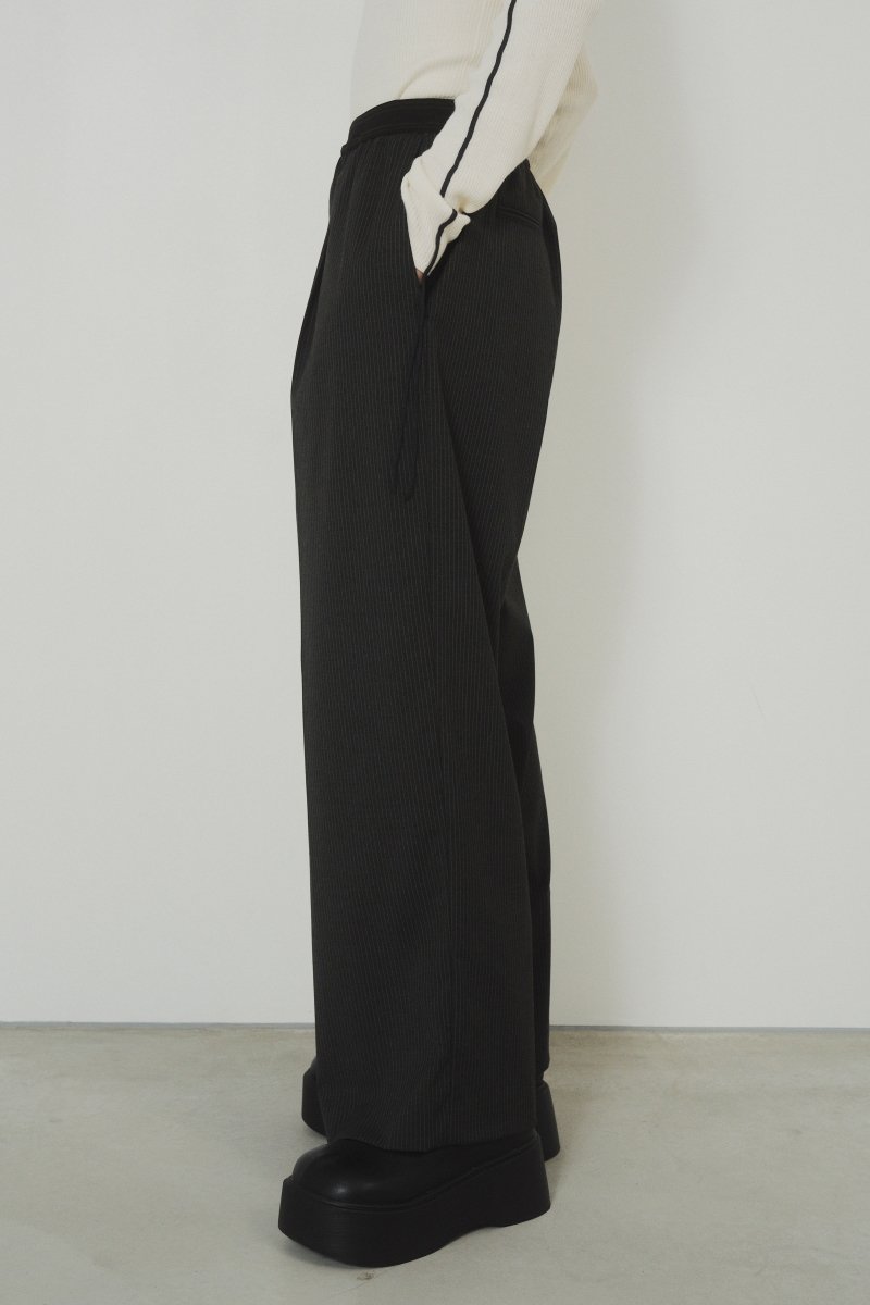 one tuck stripe easy slacks/2color - KNUTH MARF