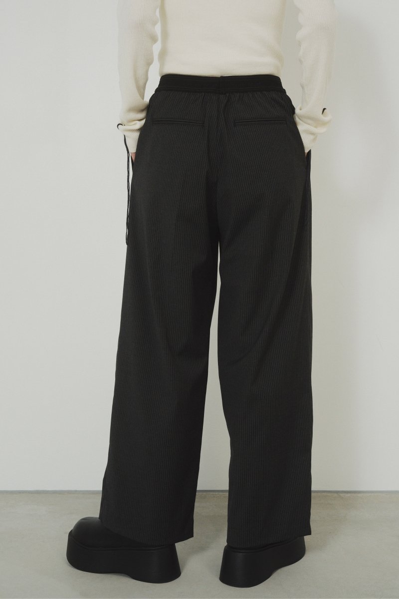 one tuck stripe easy slacks/2color - KNUTH MARF