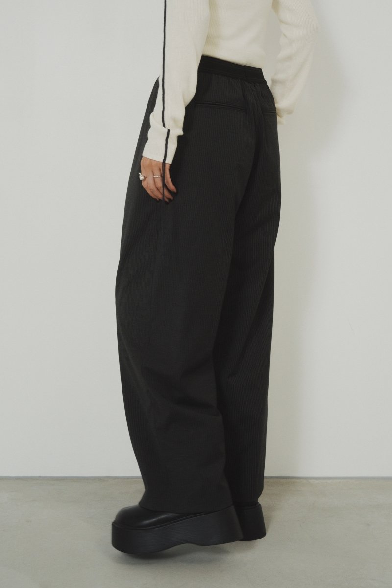 one tuck stripe easy slacks/2color - KNUTH MARF