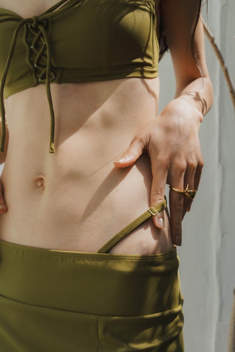 -Order sales- slit skirt swim wear/gray (Shipping 6/27〜) - KNUTH MARF