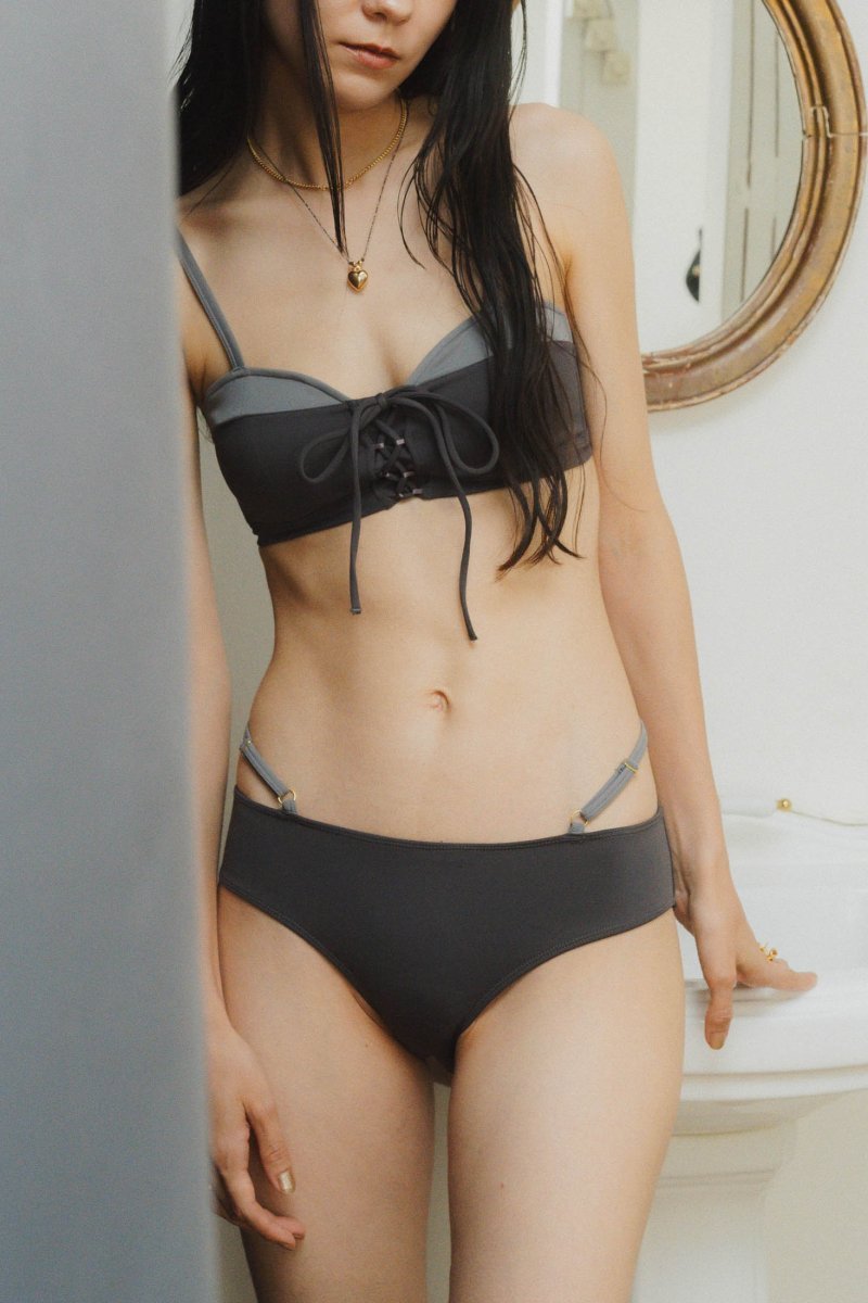 -Order sales- slit skirt swim wear/gray (Shipping 6/27〜) - KNUTH MARF