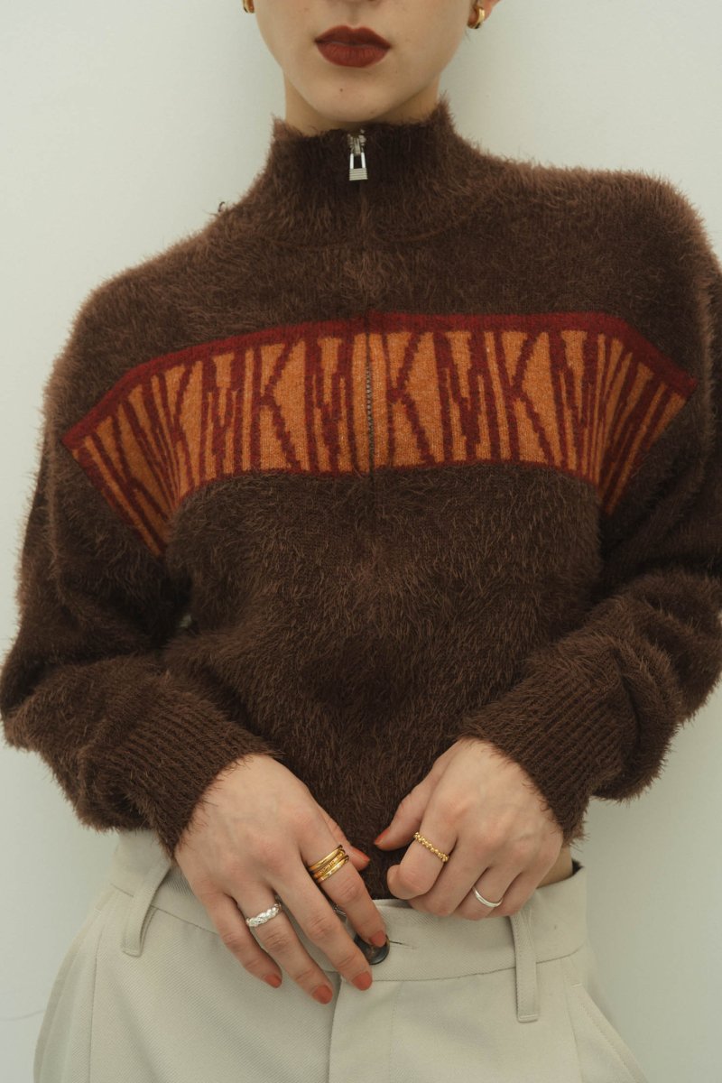 - Order sales Until 10:00 on the 12/2 - full zip motif cardigan(unisex)/brown(Shipping 1/17~) - KNUTH MARF