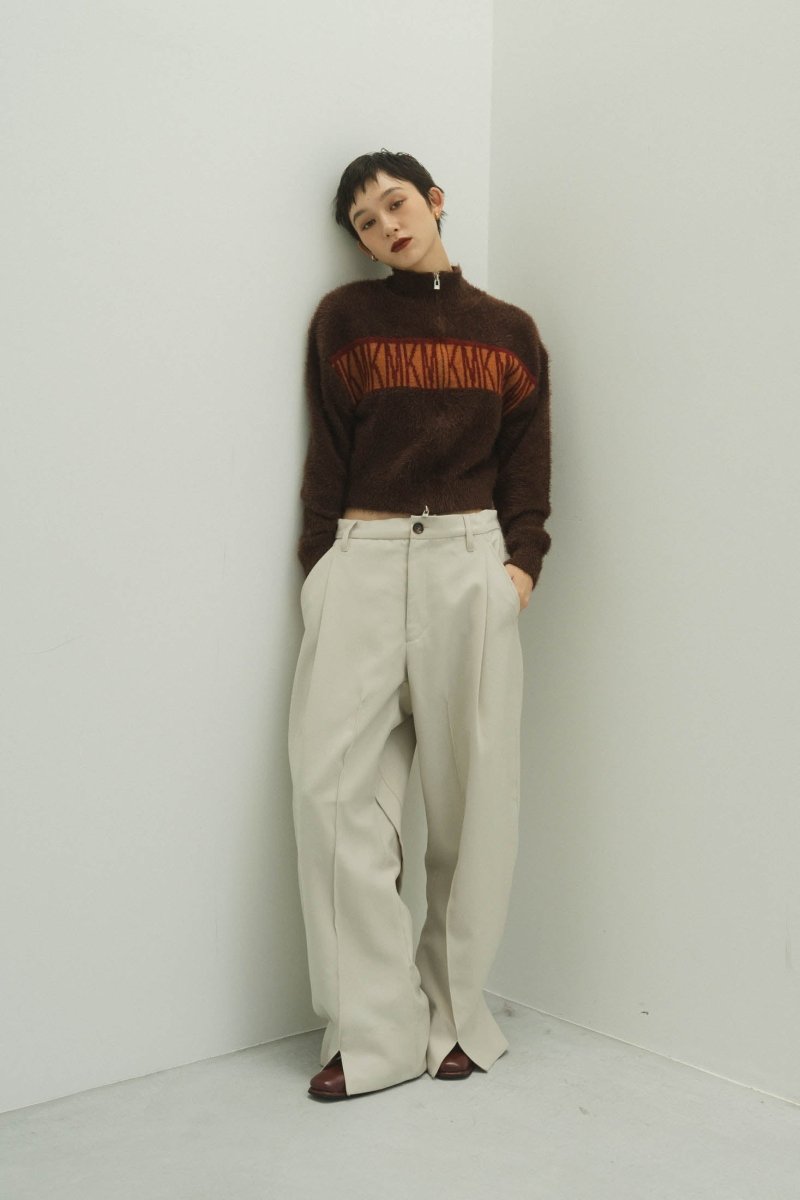 - Order sales Until 10:00 on the 12/2 - full zip motif cardigan(unisex)/brown(Shipping 1/17~) - KNUTH MARF