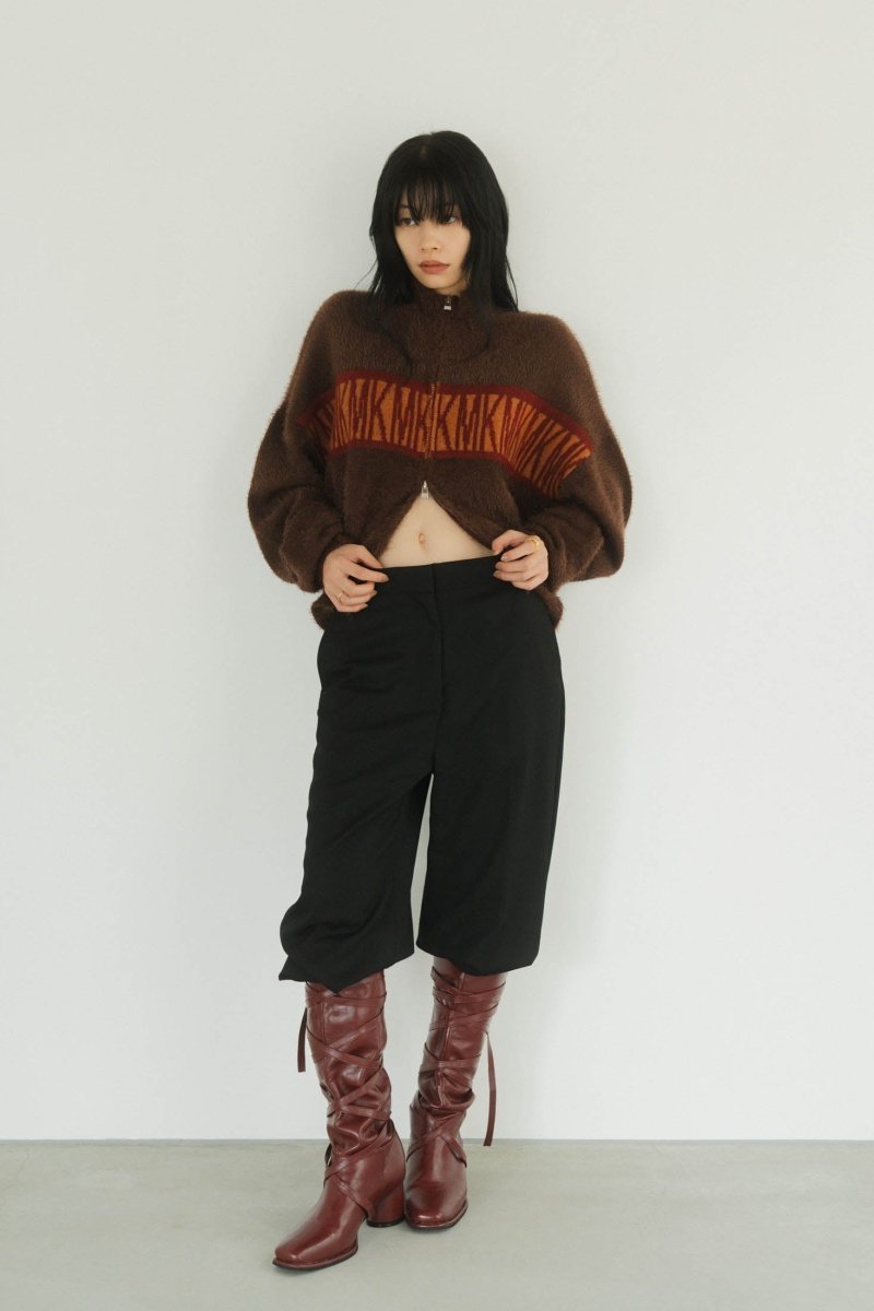 - Order sales Until 10:00 on the 12/2 - full zip motif cardigan(unisex)/brown(Shipping 1/17~) - KNUTH MARF
