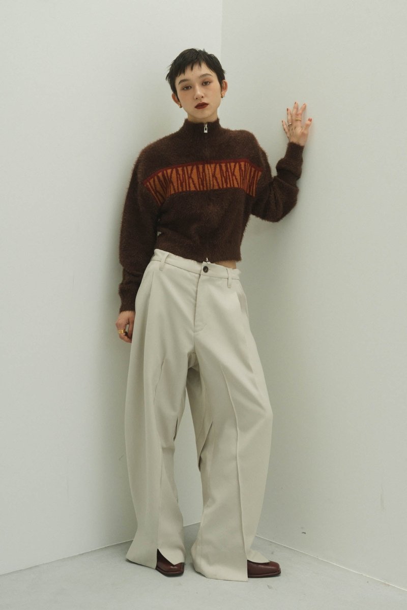 - Order sales Until 10:00 on the 12/2 - full zip motif cardigan(unisex)/brown(Shipping 1/17~) - KNUTH MARF