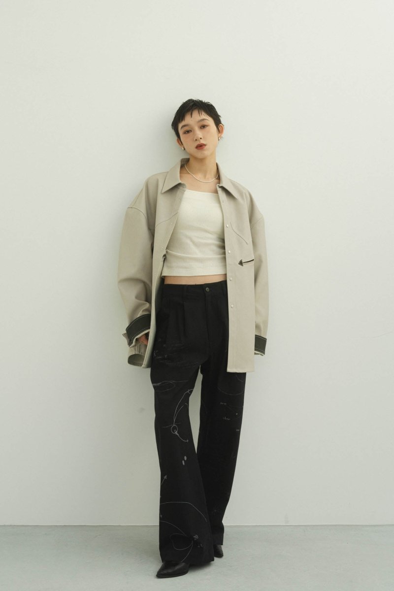 - Order sales Until 13:00 on the 29th - graffiti pants(unisex)/white (Shipping 12/5~) - KNUTH MARF