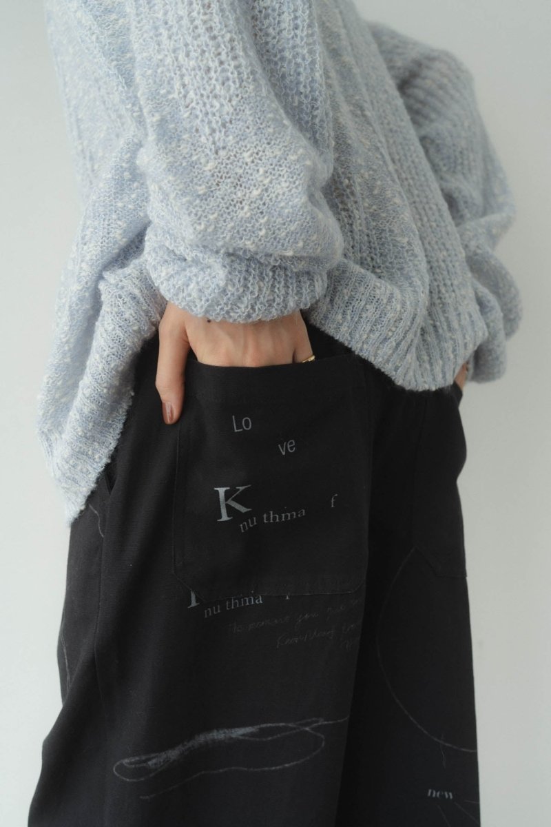 - Order sales Until 13:00 on the 29th - graffiti pants(unisex)/white (Shipping 12/5~) - KNUTH MARF