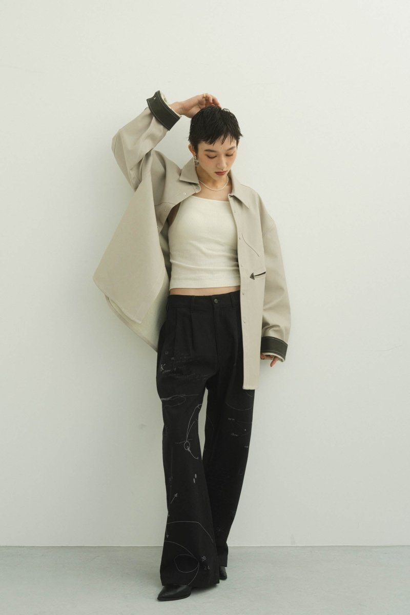 - Order sales Until 13:00 on the 29th - graffiti pants(unisex)/white (Shipping 12/5~) - KNUTH MARF