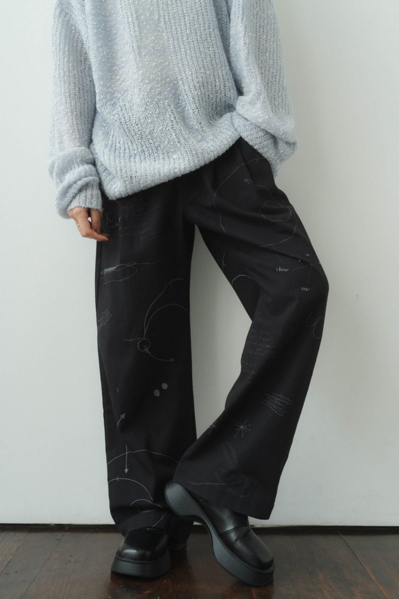 - Order sales Until 13:00 on the 29th - graffiti pants(unisex)/white (Shipping 12/5~) - KNUTH MARF