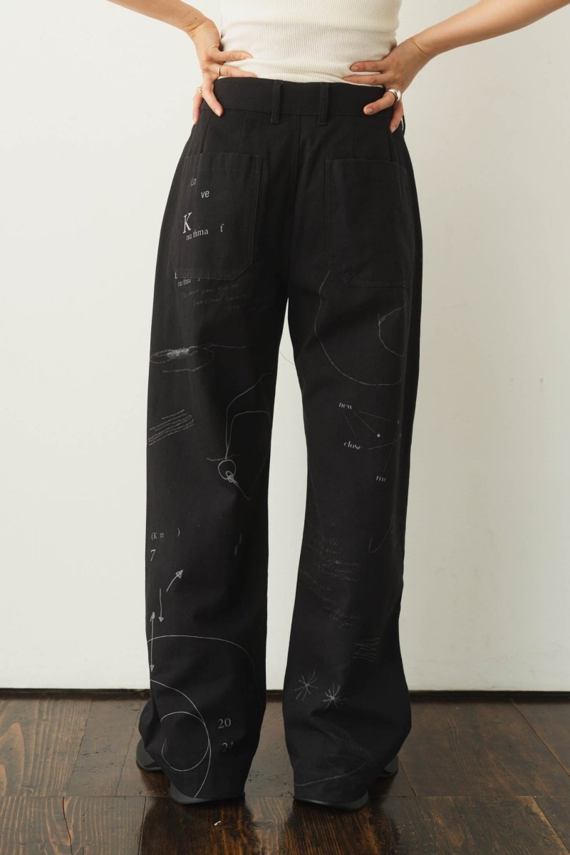 - Order sales Until 13:00 on the 29th - graffiti pants(unisex)/white (Shipping 12/5~) - KNUTH MARF