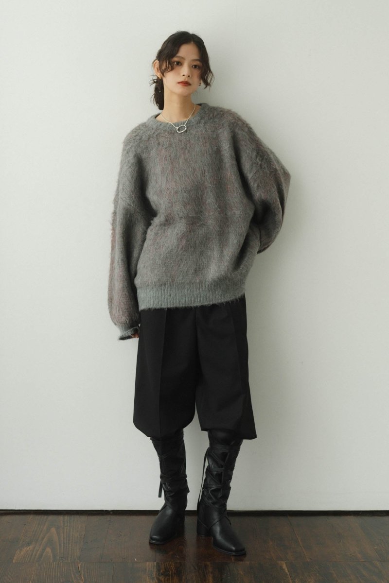 - Order sales Until 13:00 on the 29th - shaggy flower knit(unisex)/gray (Shipping 12/23~) - KNUTH MARF