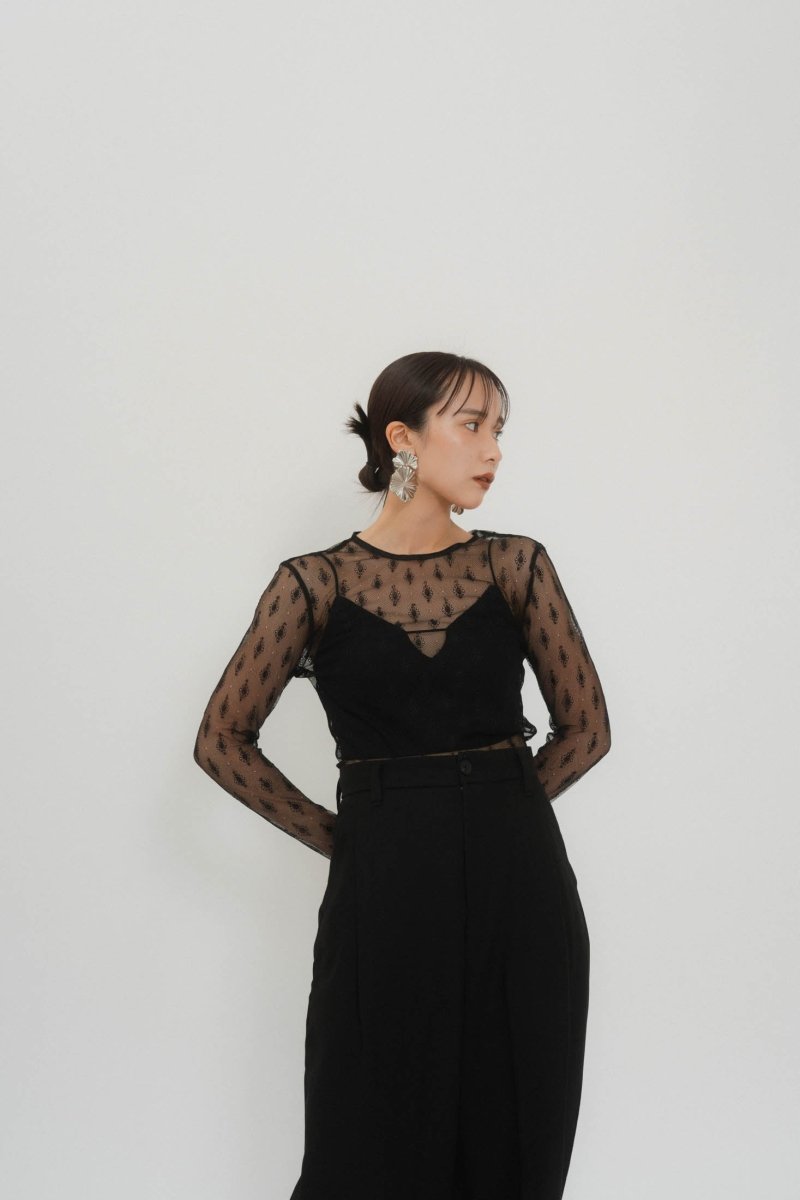 pattern lace all in one/black - KNUTH MARF