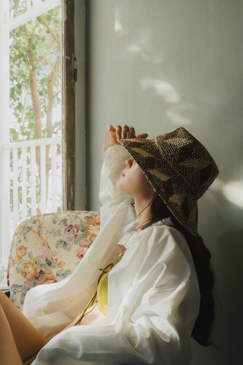 pattern mesh hat/2color - KNUTH MARF