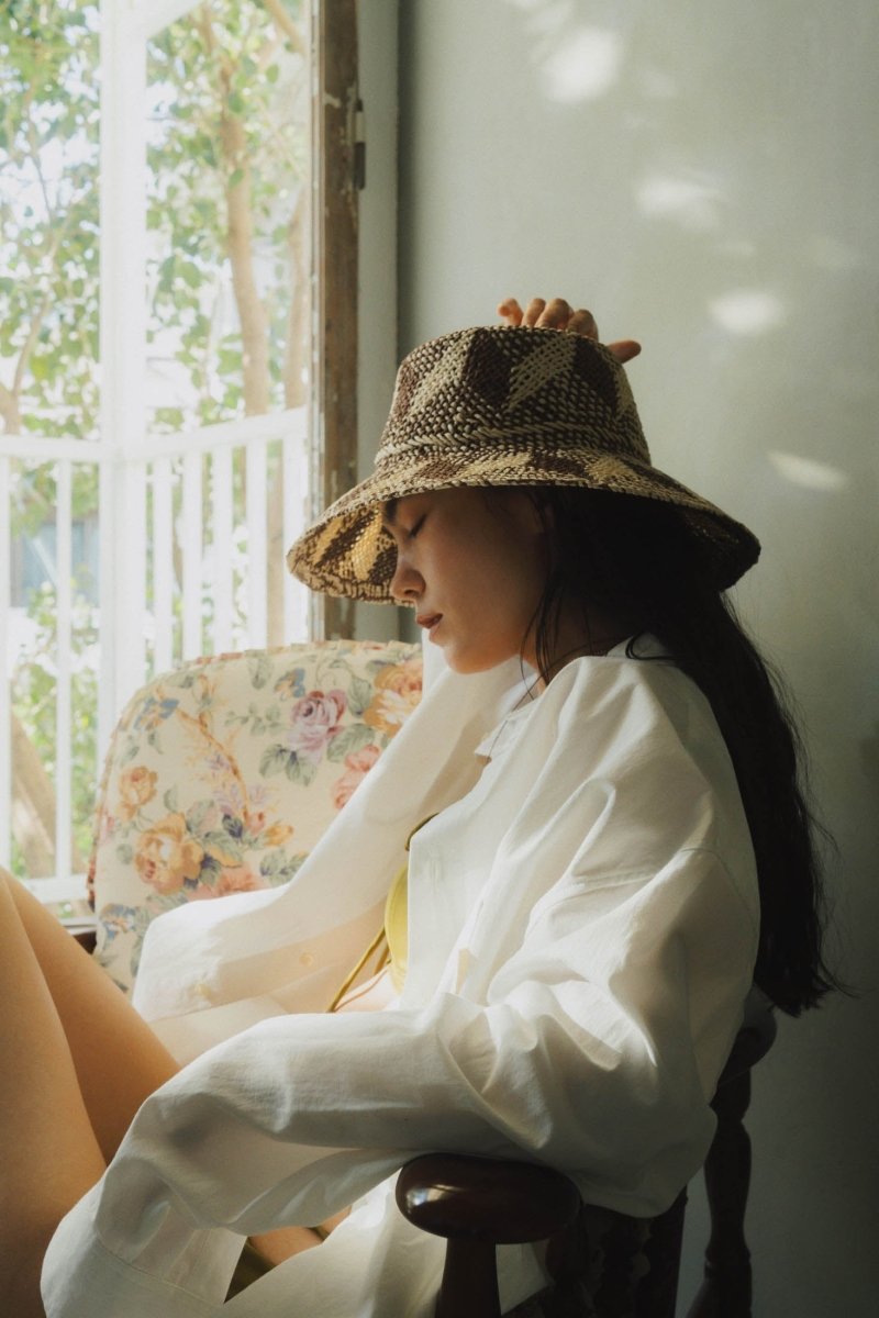 pattern mesh hat/2color - KNUTH MARF