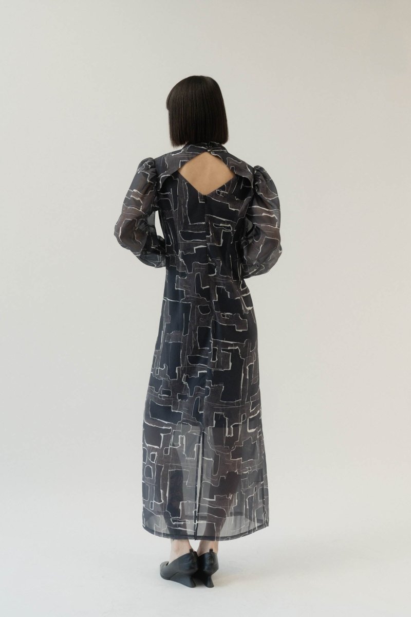 puff sleeve sheer one piece/pattern - KNUTH MARF