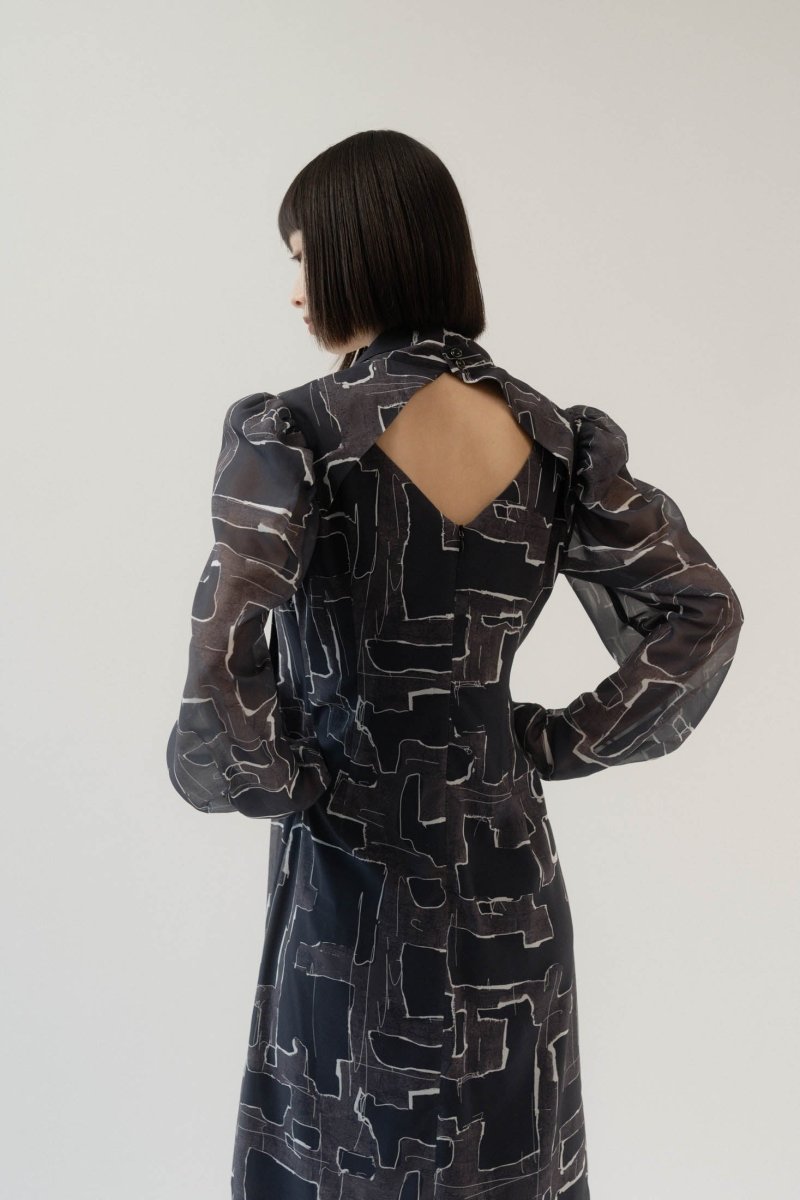 puff sleeve sheer one piece/pattern - KNUTH MARF