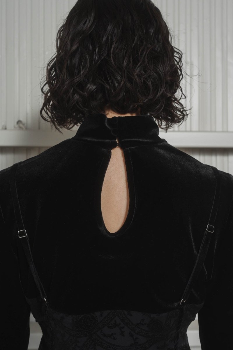 puff sleeves docking tops/black - KNUTH MARF