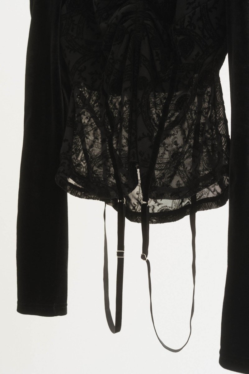 puff sleeves docking tops/black - KNUTH MARF