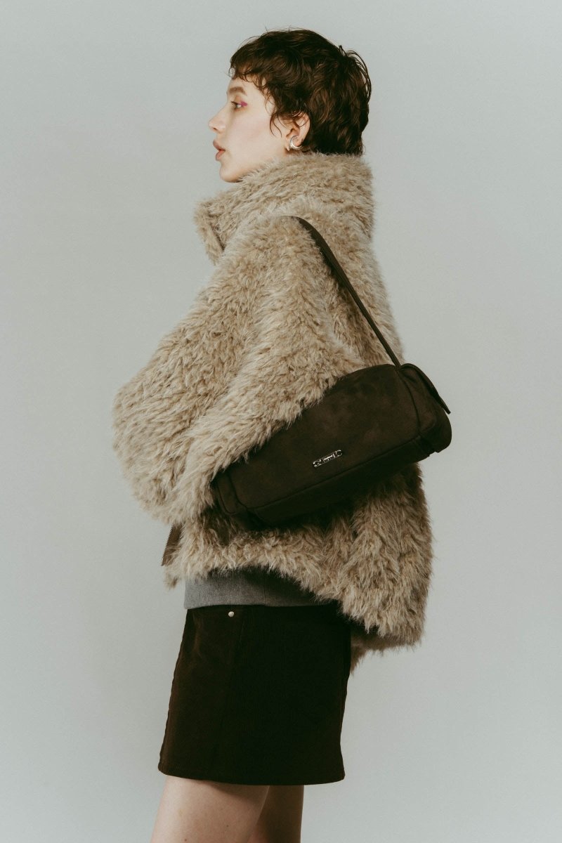rectangle suede shoulder bag/2color - KNUTH MARF