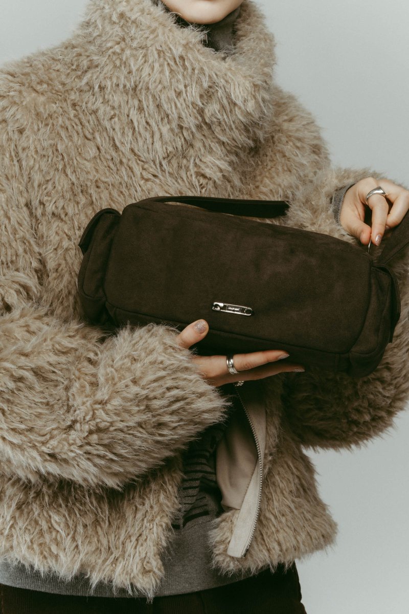 rectangle suede shoulder bag/2color - KNUTH MARF