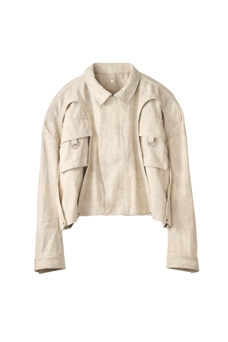 rounded pocket jacket(unisex)/greige | KNUTH MARF