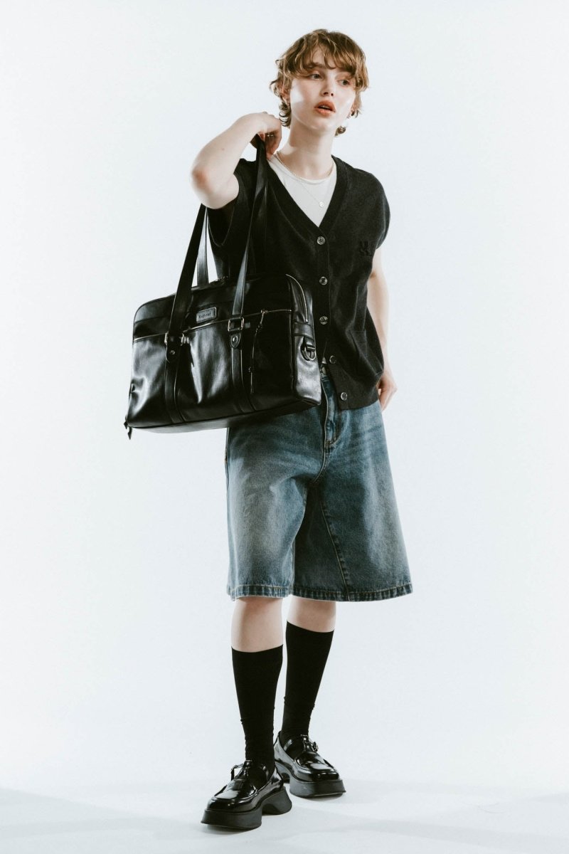school style leather bag/2color - KNUTH MARF