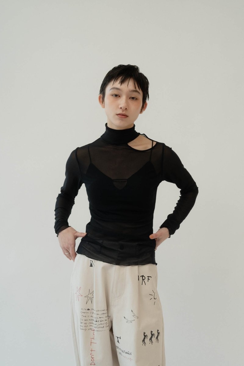 sheer logo tops/3color - KNUTH MARF