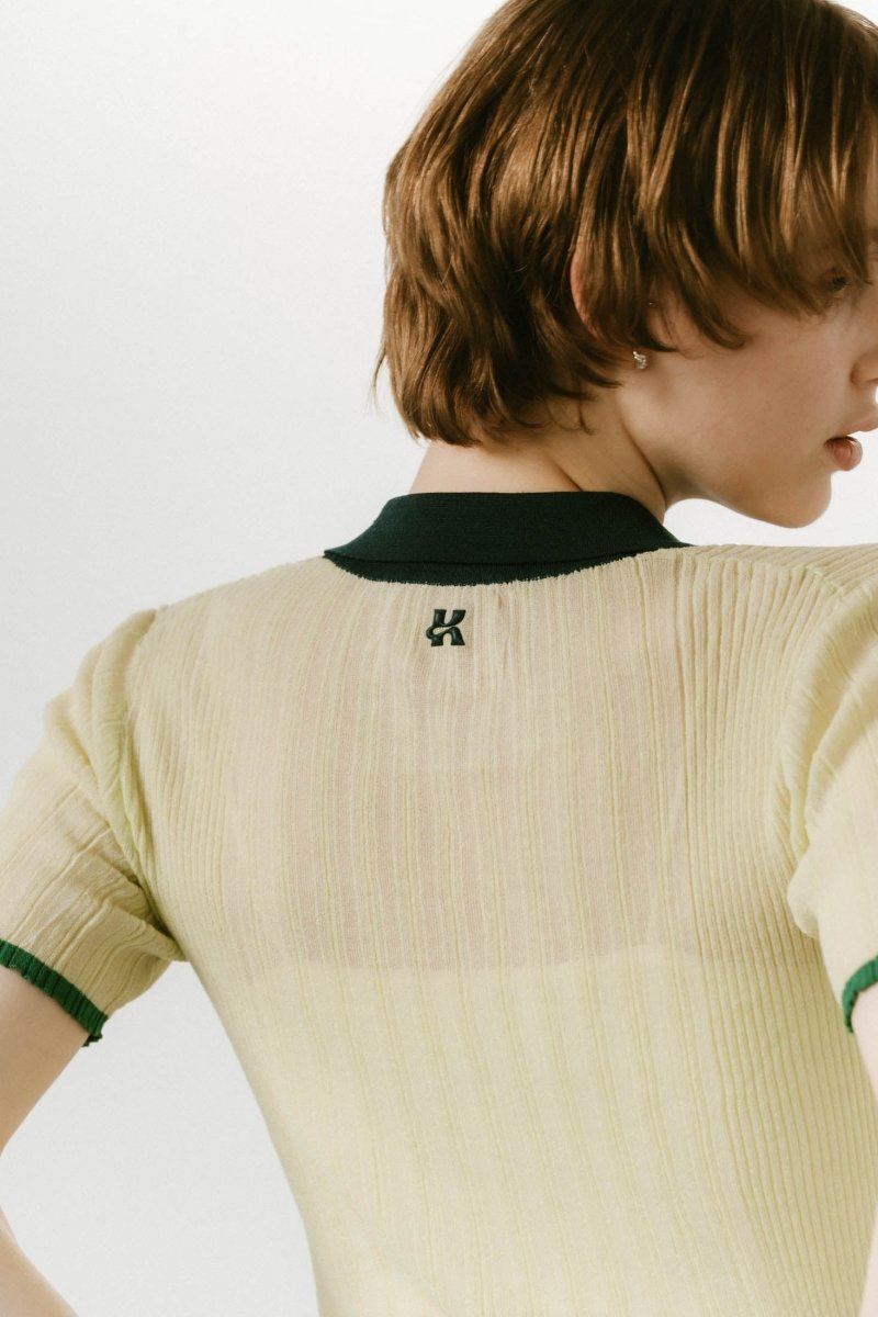 sheer polo knit /3color - KNUTH MARF
