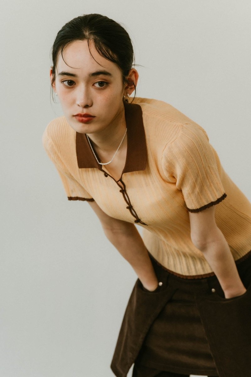 sheer polo knit /3color - KNUTH MARF