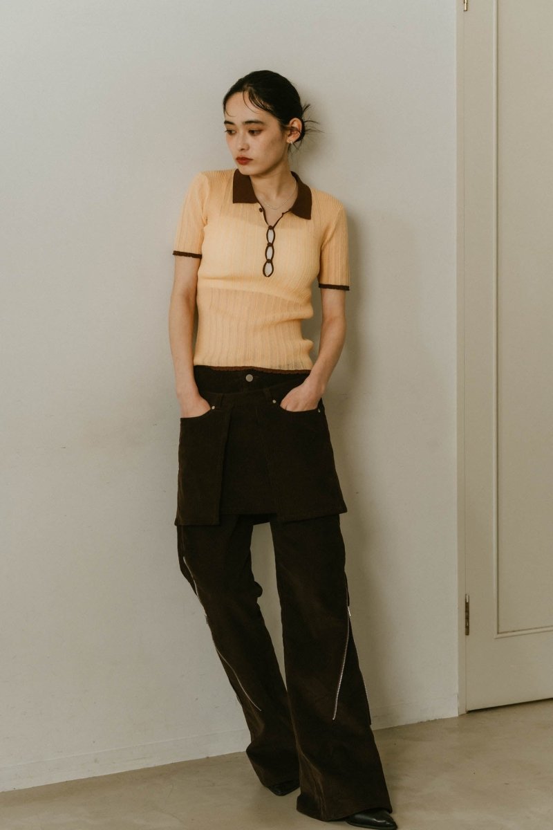 sheer polo knit /3color - KNUTH MARF