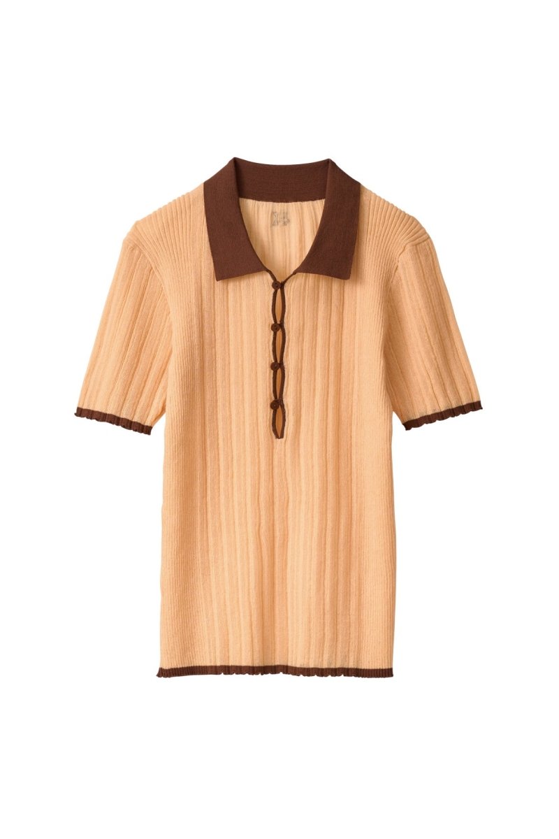 sheer polo knit /3color - KNUTH MARF