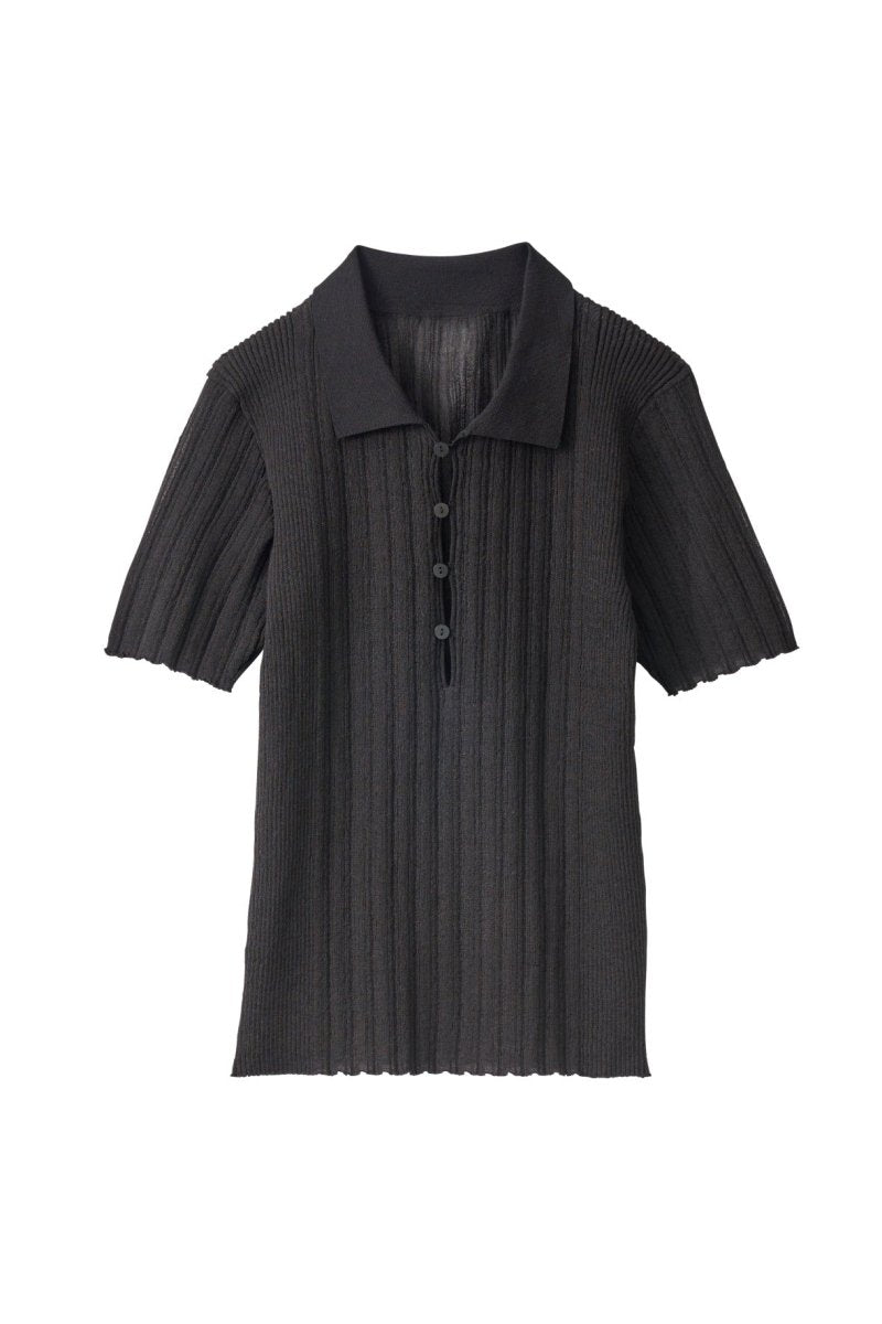 sheer polo knit /3color - KNUTH MARF