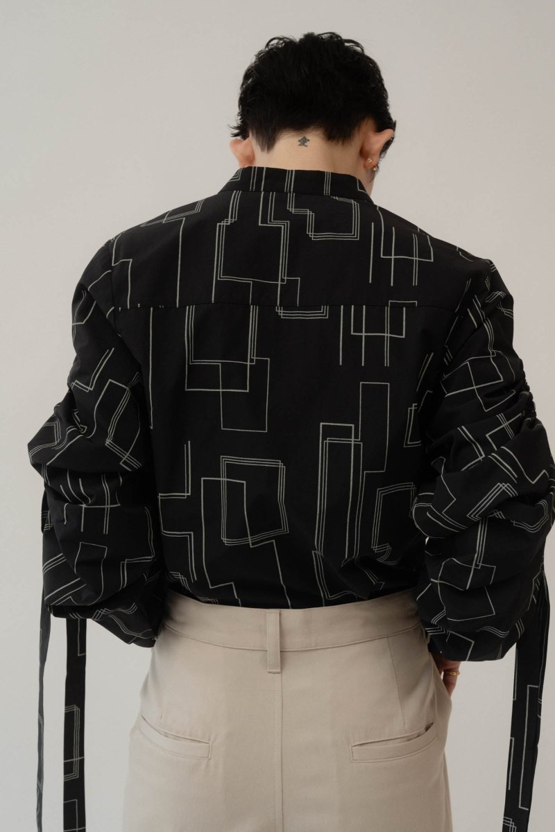 shirring sleeve pattern blouse/2color - KNUTH MARF