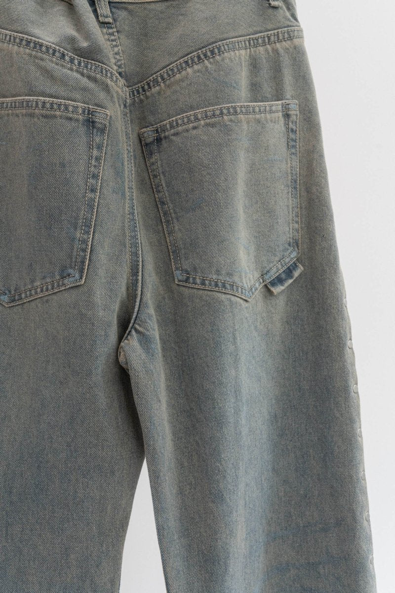 side line studs denim/2color - KNUTH MARF