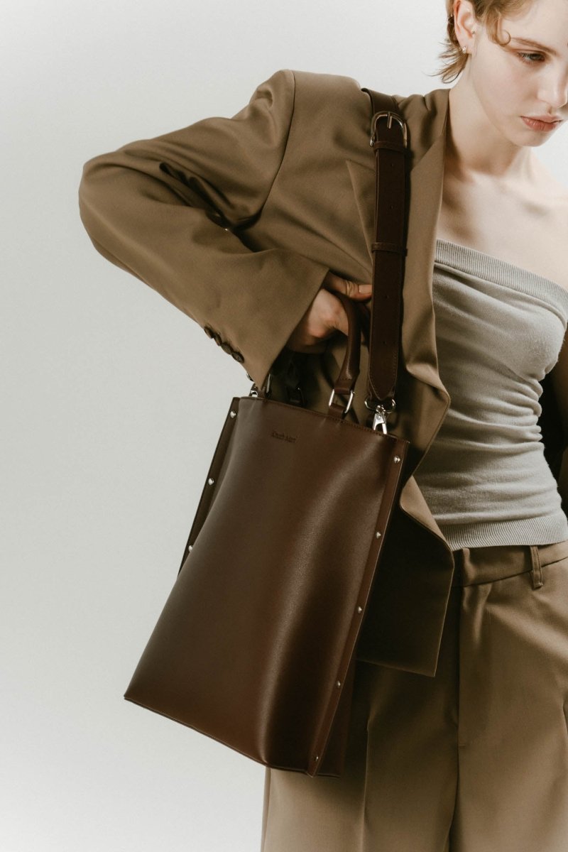side studs leather bag/2color - KNUTH MARF