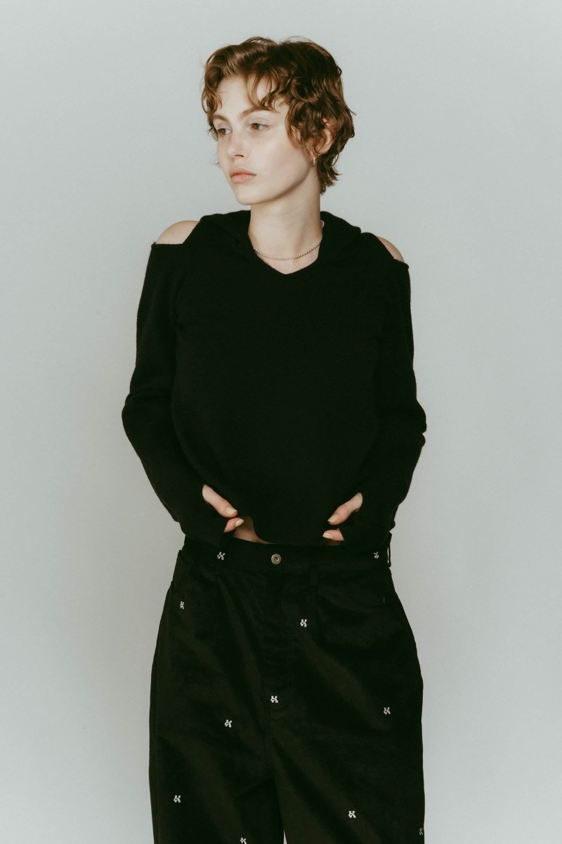 slim hooded knit/black - KNUTH MARF