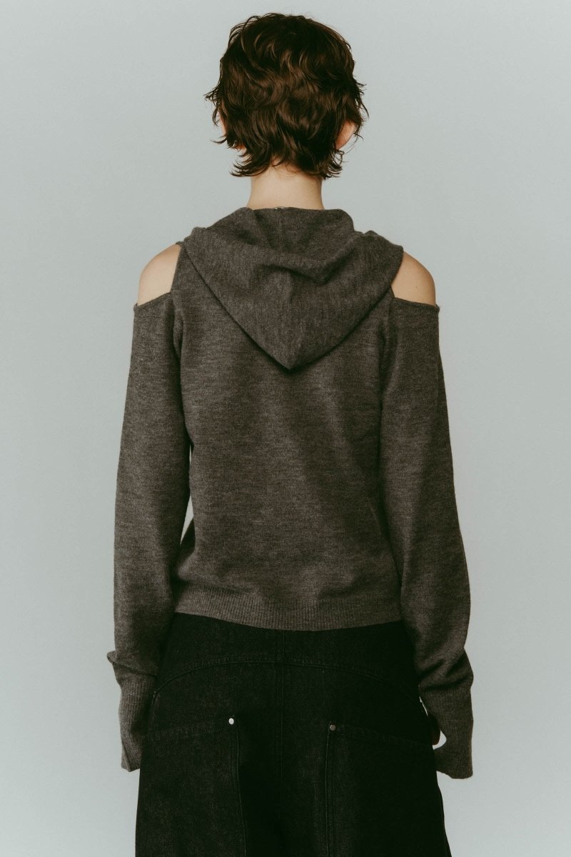 slim hooded knit/gray - KNUTH MARF