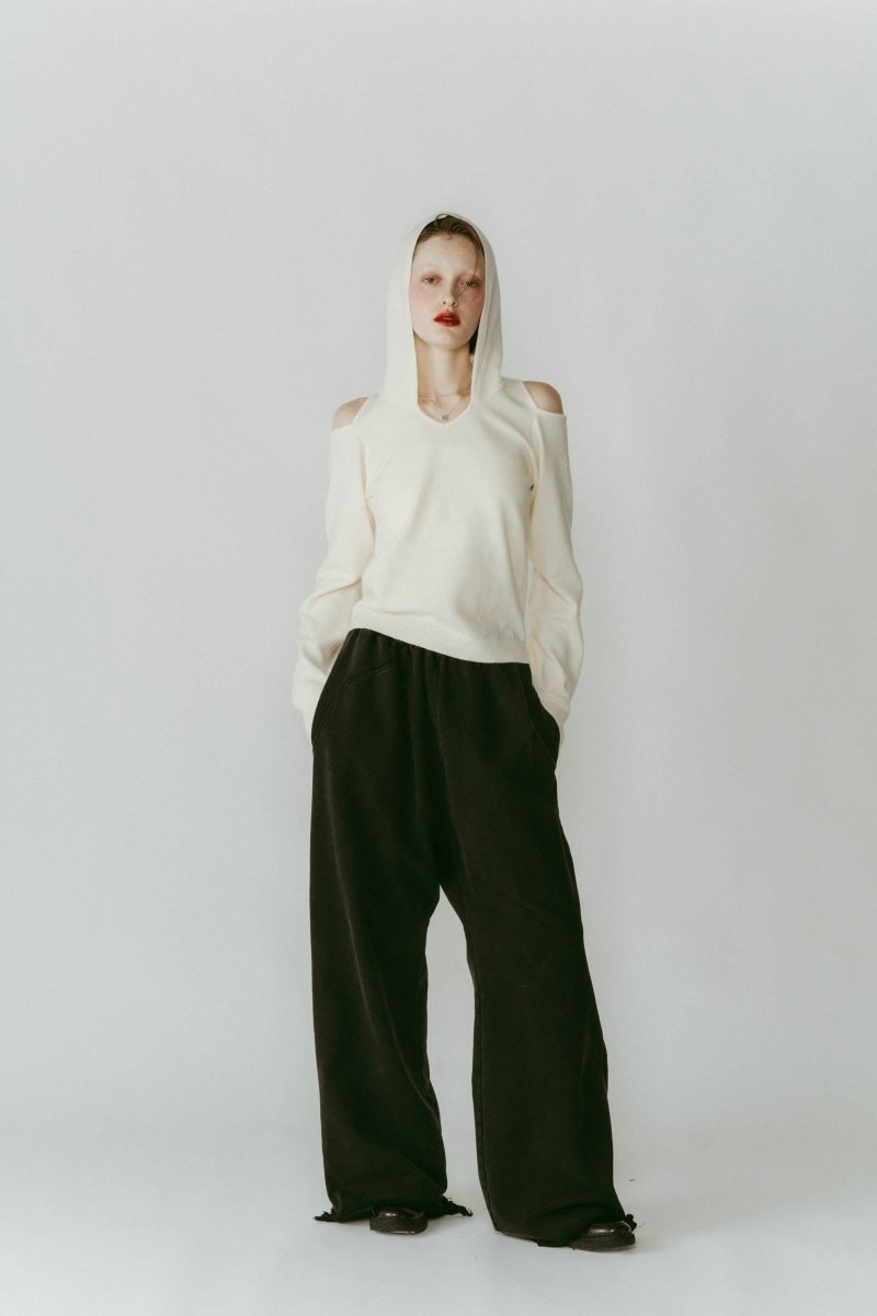 slim hooded knit/white - KNUTH MARF