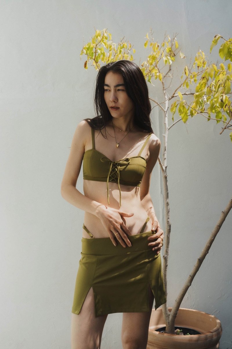 slit skirt swim wear/3color - KNUTH MARF