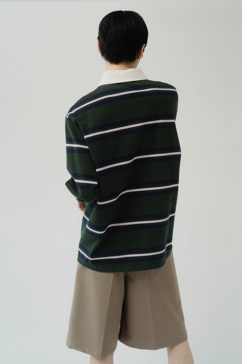 spring rugger shirt(unisex)/green - KNUTH MARF