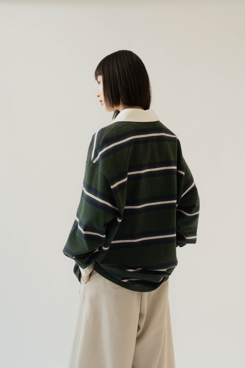 spring rugger shirt(unisex)/green - KNUTH MARF
