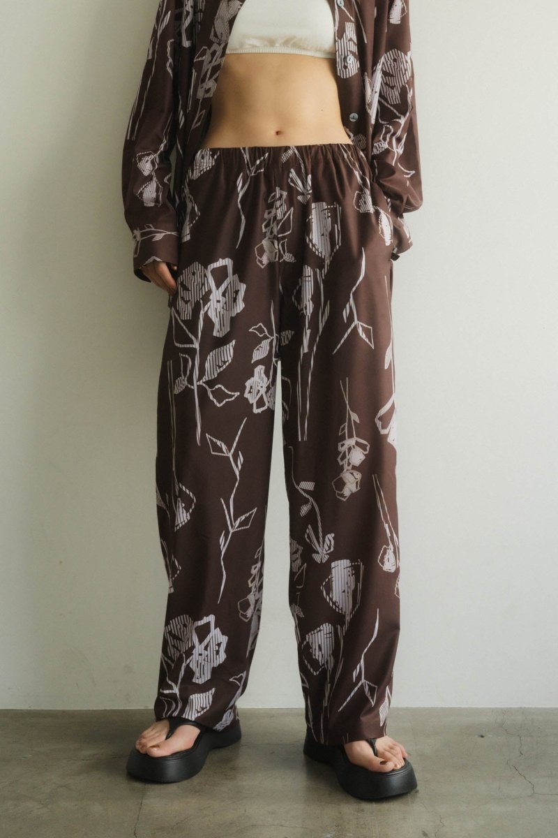 stripe flower pants(unisex)/2color - KNUTH MARF