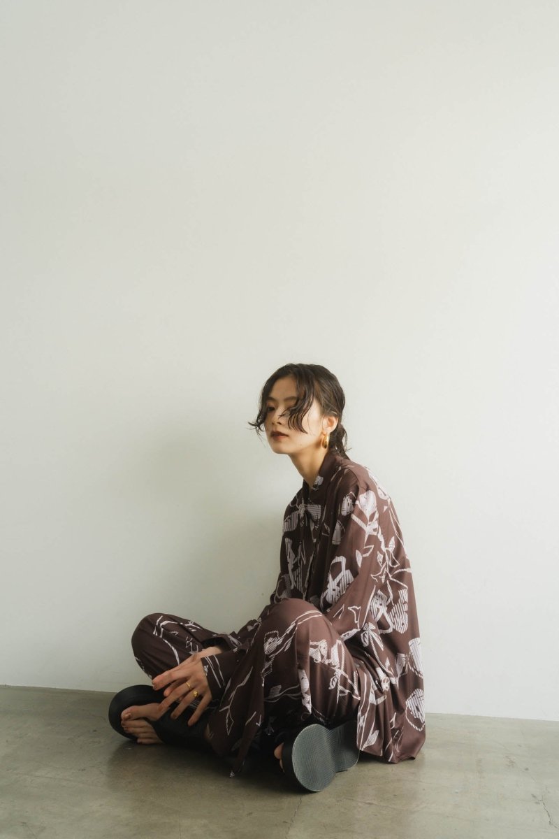 stripe flower shirt/2color - KNUTH MARF