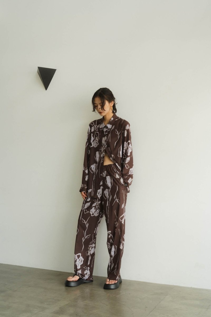 stripe flower shirt/2color - KNUTH MARF