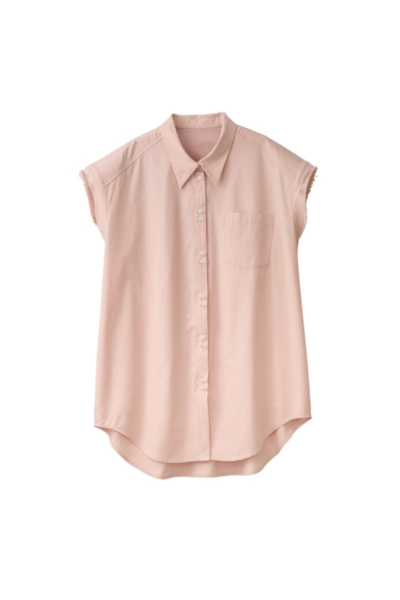 stripe label nosleeve shirt/4color - KNUTH MARF
