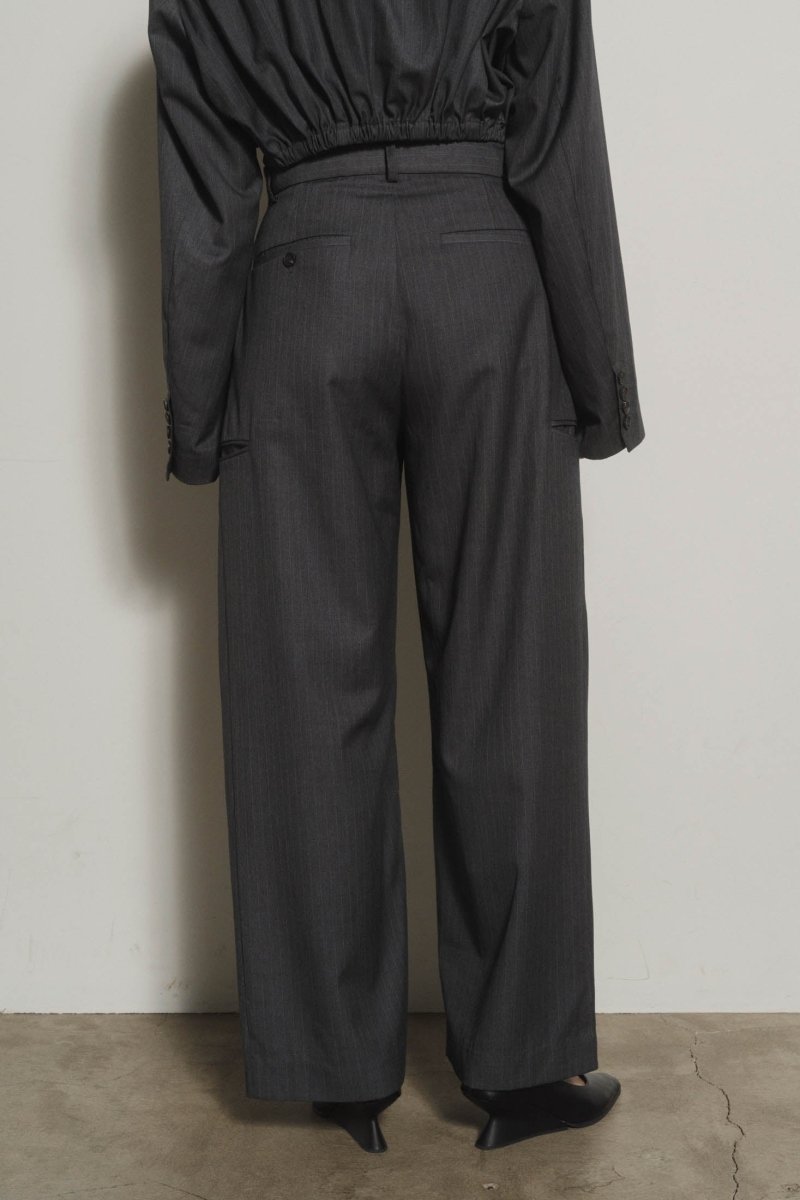 stripe unique slacks pants/2color - KNUTH MARF