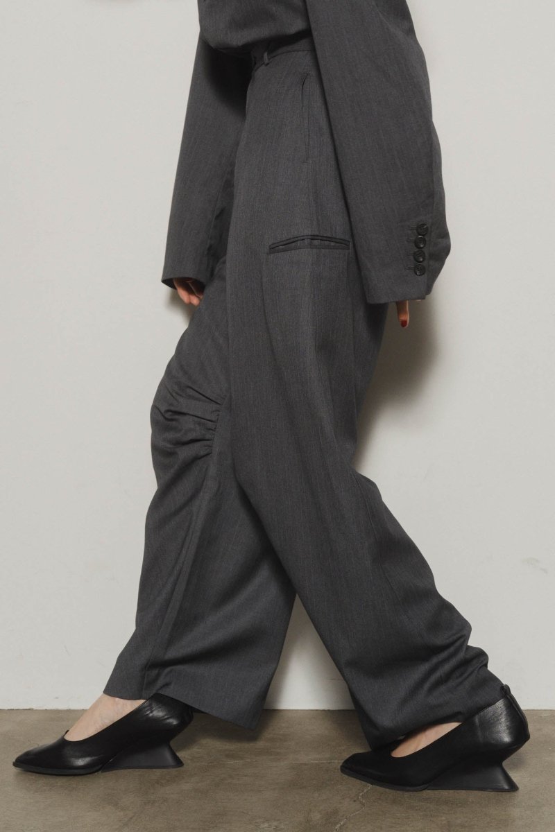 stripe unique slacks pants/2color - KNUTH MARF