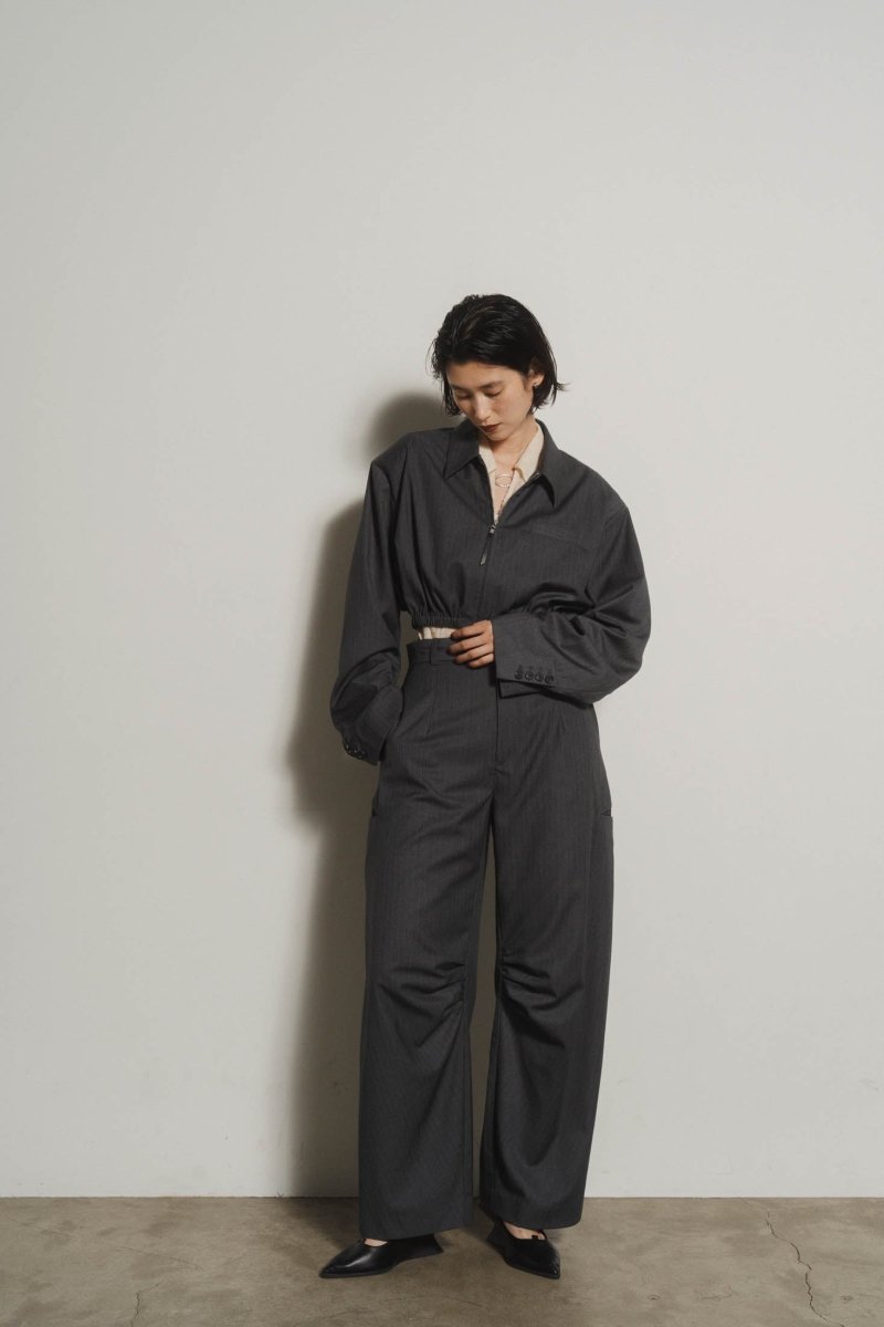 stripe unique slacks pants(unisex)/2color - KNUTH MARF