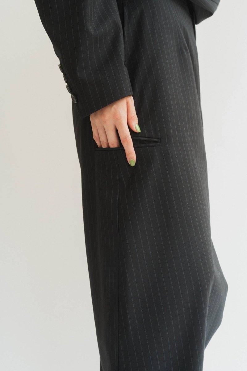 stripe unique slacks pants(unisex)/2color - KNUTH MARF